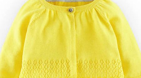 Mini Boden Pretty Pointelle Cardigan, Sunglow 34535831