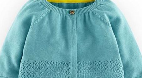 Mini Boden Pretty Pointelle Cardigan, Vintage Blue 34535716