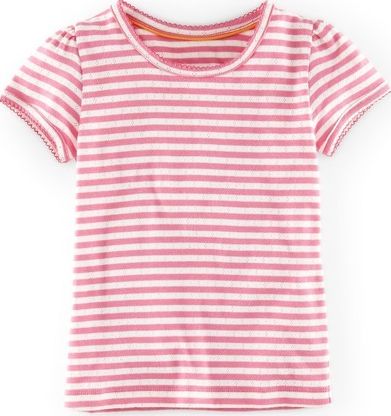 Mini Boden, 1669[^]34537365 Pretty Pointelle T-shirt Pink Mini Boden, Pink