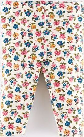 Mini Boden, 1669[^]35000132 Pretty Printed Leggings Ecru Sprig Mini Boden,