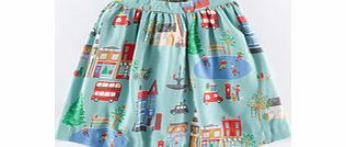 Mini Boden Pretty Printed Skirt, Duck Egg Christmas