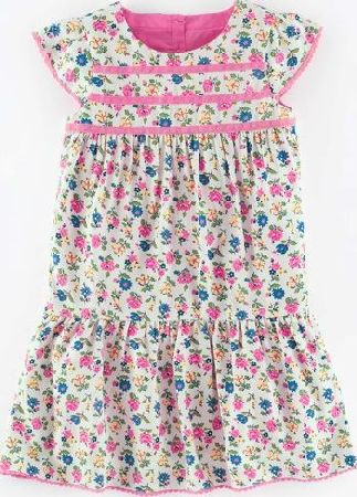 Mini Boden, 1669[^]34990366 Pretty Tea Dress Light Grey Sprig Mini Boden,