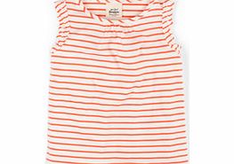 Mini Boden Pretty Vest, Pink Grapefruit Stripe,Washed