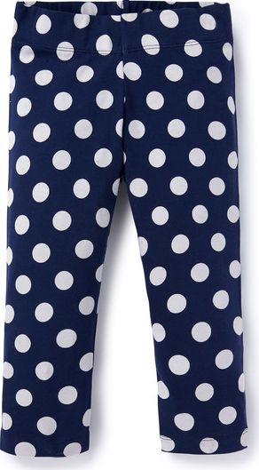 Mini Boden, 1669[^]35226034 Printed Cropped Leggings Navy Spot Mini Boden,