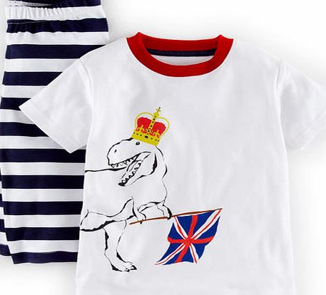 Mini Boden Printed Pyjamas, Navy Dinosaur 34563379