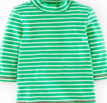 Mini Boden Rash Vest, Pea Stripe 34503607