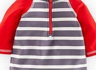 Mini Boden Rash Vest, Red/Slate Stripe 34499756