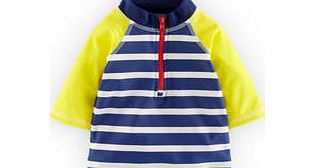 Mini Boden Rash Vest, Yellow/Reef Stripe,Red/Slate Stripe