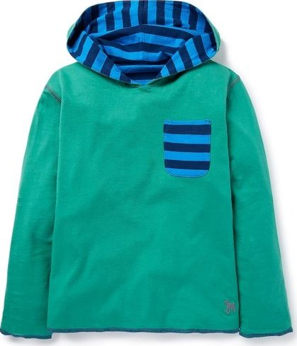 Mini Boden, 1669[^]35135490 Reversible Hooded T-shirt Green Mini Boden,