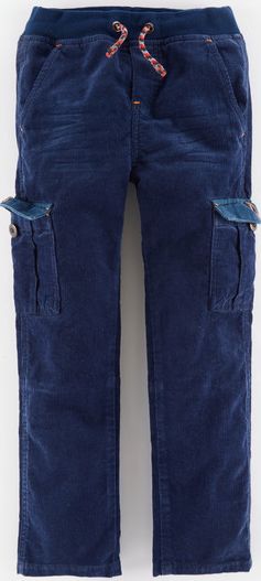 Mini Boden Rib Waist Cord Cargos Blue Mini Boden, Blue