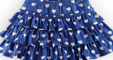 Mini Boden Ruffle Jersey Skort, Blue 34611376