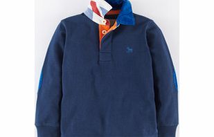 Mini Boden Rugby Shirt, Cadet Blue,Cadet