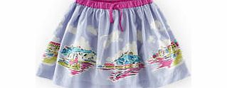 Mini Boden Scenic Skirt, Snowdrop London,Dusty Lilac Coast