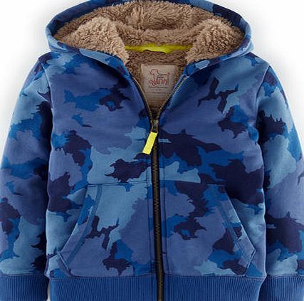 Mini Boden Shaggy Lined Hoody, Blue 34518514