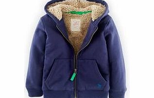 Mini Boden Shaggy Lined Hoody, Blue,Blue