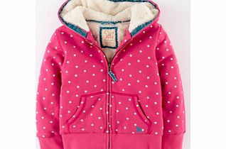 Mini Boden Shaggy Lined Zip Through, Berry Star,Hyacinth