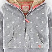 Mini Boden Shaggy Lined Zip-through, Grey Marl Spot 34521732