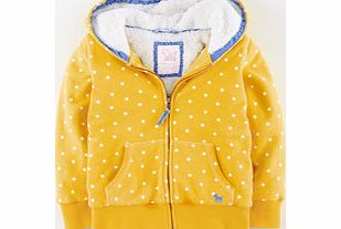 Mini Boden Shaggy Lined Zip Through, Sweetcorn Star,Duck