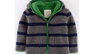 Mini Boden Sherpa Hoody, Grey Marl/Cadet Blue 34270454