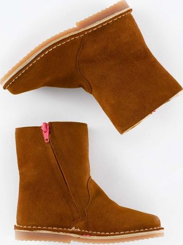 Mini Boden Short Leather Boots Cognac Suede Mini Boden,