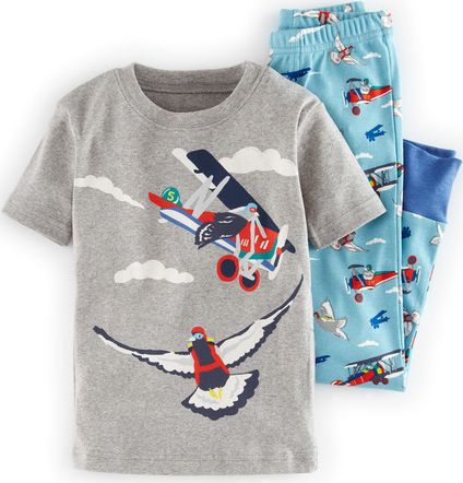 Mini Boden Short Sleeve Long Johns Surf Flying Ducks Mini