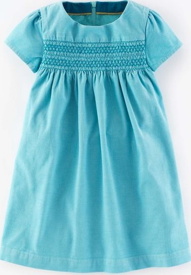 Mini Boden, 1669[^]35154780 Smocked Cord Dress Vintage Blue Mini Boden,