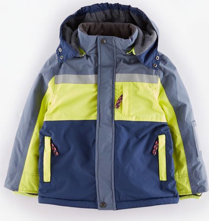 Mini Boden Snow Jacket Navy/Acid Yellow Mini Boden,