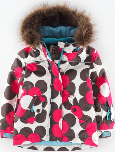 Mini Boden, 1669[^]34898478 Snow Jacket Sweetheart Pink Sixties Daisy Mini