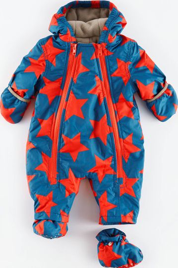 Mini Boden, 1669[^]34959346 Snowsuit Marine/Flame Stars Mini Boden,