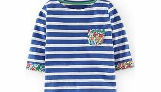 Mini Boden Stripy Boat Neck, Harbour