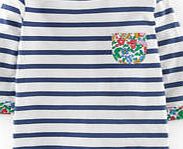 Mini Boden Stripy Boat Neck, Snowdrop/Soft Navy 34516831