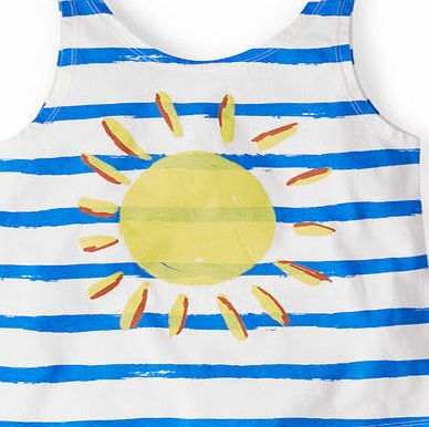 Mini Boden Stripy Logo Vest Polka Blue Sun Mini Boden,