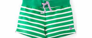 Mini Boden Stripy Sweatshorts, Clover Stripe,Haze