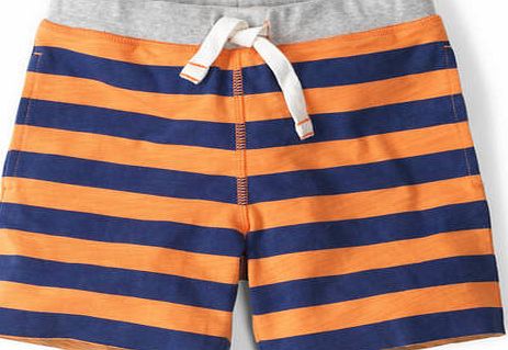 Mini Boden Stripy Sweatshorts Reef/ Blaze Mini Boden, Reef/