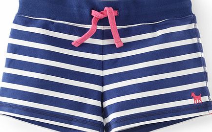 Mini Boden Stripy Sweatshorts Soft Navy Stripe Mini Boden,