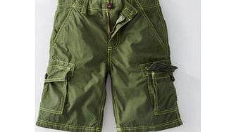 Mini Boden Summer Cargo Shorts, Basil,Cobalt,Goldfish