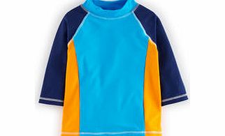 Mini Boden Surf Rash Vest, Blue Colourblock,Navy