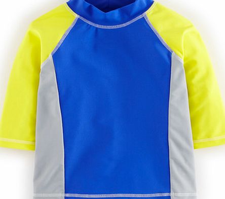 Mini Boden Surf Rash Vest, Yellow Colourblock 34486712