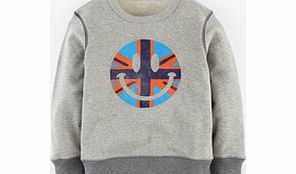 Mini Boden Sweatshirt, Grey Marl,Elephant Camouflage,French