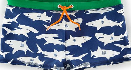 Mini Boden Swim Trunks, Reef/Ecru Giant Sharks 34485995