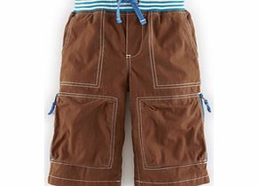 Mini Boden Techno Shorts, Nut,Storm/Ochre