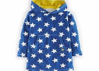 Mini Boden Towelling Throw-on, Navy/Ecru Stars,Green/Ecru