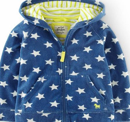 Mini Boden Towelling Zip-through, Blue 34513903