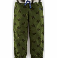 Mini Boden Track Pants, Khaki Star,Graphite,Sail Blue