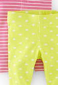 Mini Boden Twin Pack Leggings, Cherry Blossom/Sherbet Lemon