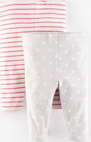 Mini Boden Twin Pack Leggings Light Grey/Lollipop Pink Mini