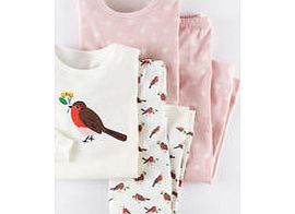 Mini Boden Twin Pack Long Johns, Marshmallow