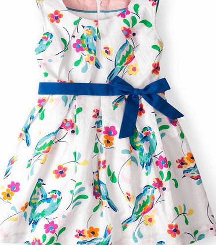 Mini Boden Vintage Dress Snowdrop Painted Birds Mini Boden,