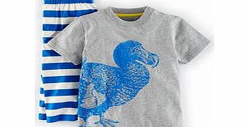 Mini Boden Wildlife Pyjamas, Paradise Blue Dodo,Reef