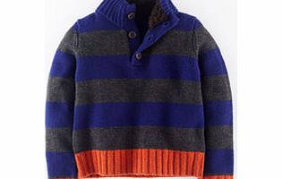 Mini Boden Winter Jumper, Charcoal/Energy Blue 34277285